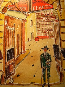 Chartier Außenansicht, Zeichnung von G. Reizuar